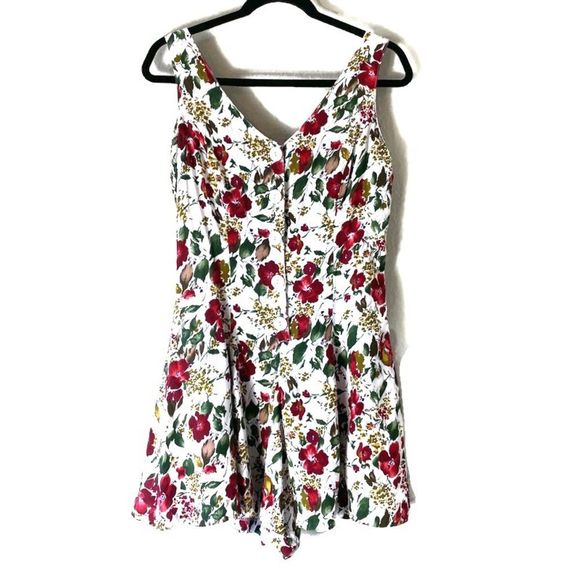 Vintage Pants - Vintage 90s Compagnie Express Floral Romper Size 7/8